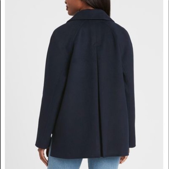 Banana Republic Unlined Double-faced swing coat in Navy blue - Picture 3 of 3